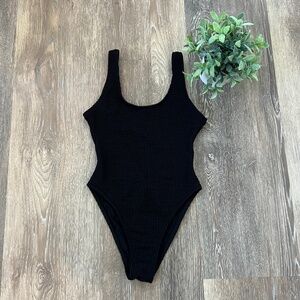 Luli Fama Pura Curiosidad Tank One Piece Swimsuit in Black
